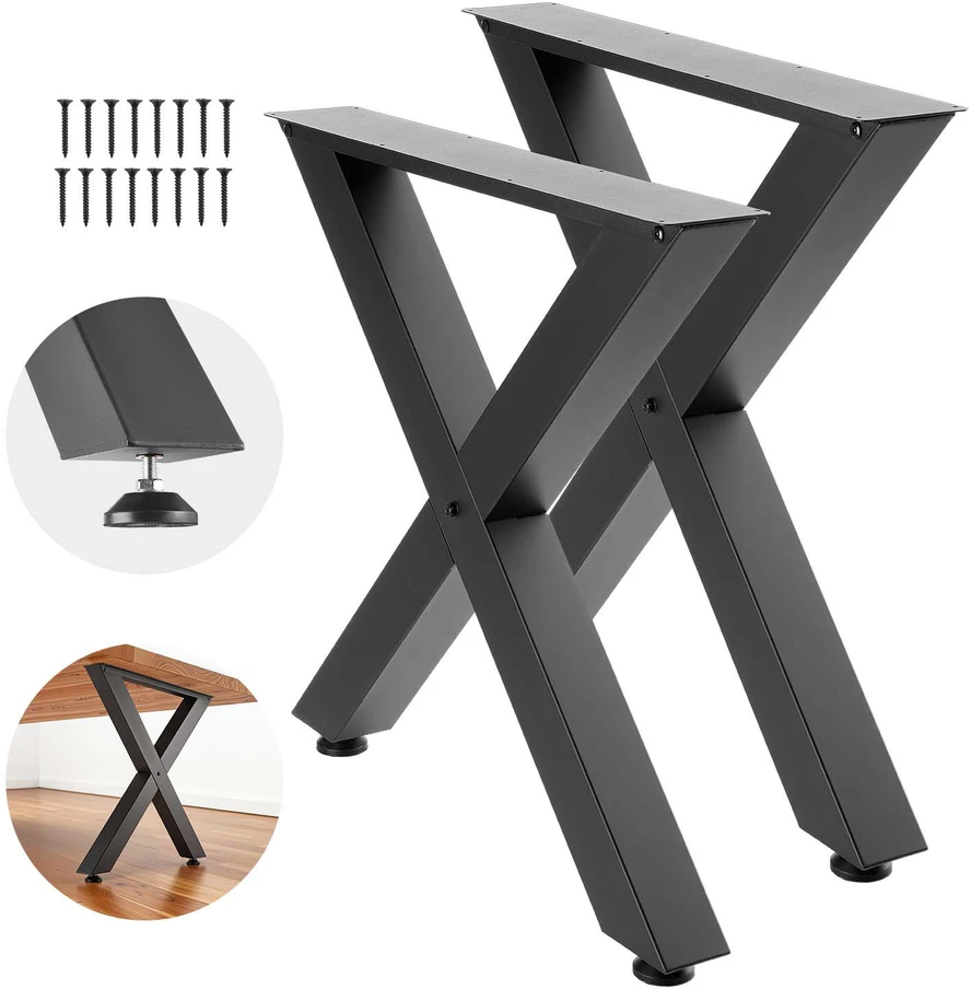 VEVOR Stalo kojos, 750 x 760 mm, plieninės, juodos