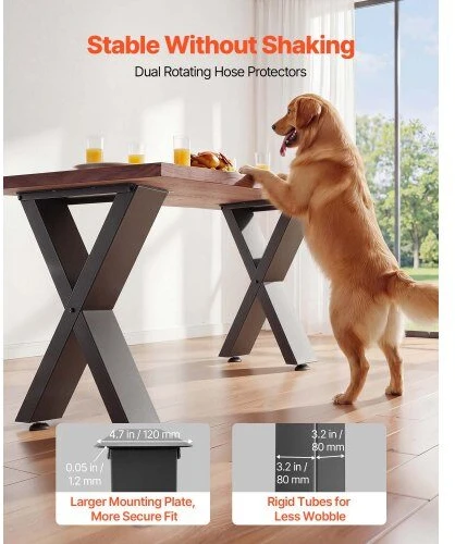 VEVOR Stalo kojos 750 x 790 mm, juodos, 2 vnt.