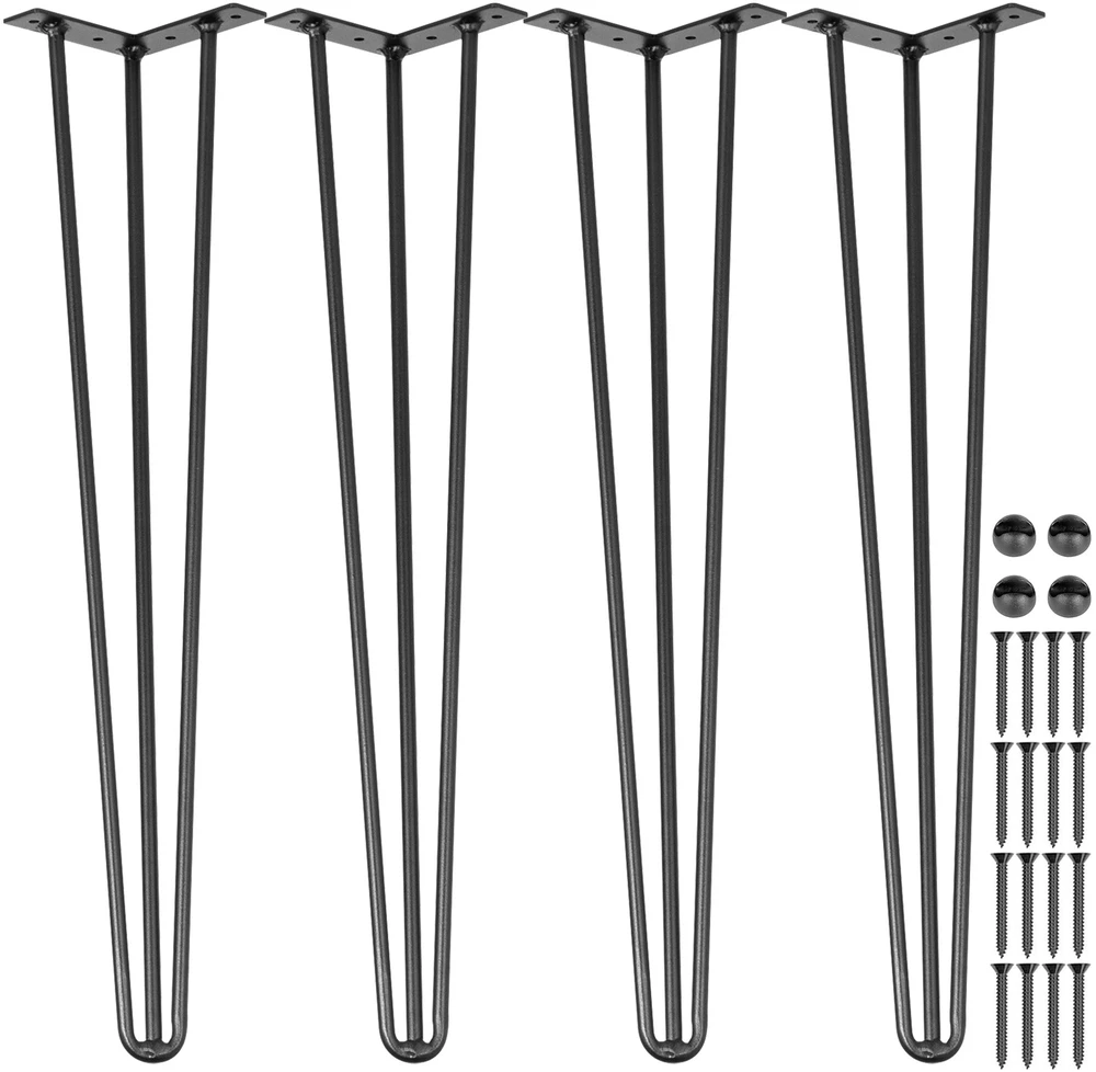 VEVOR Plaukų segių stalo kojos, 86 cm, juodos, 4 vnt.