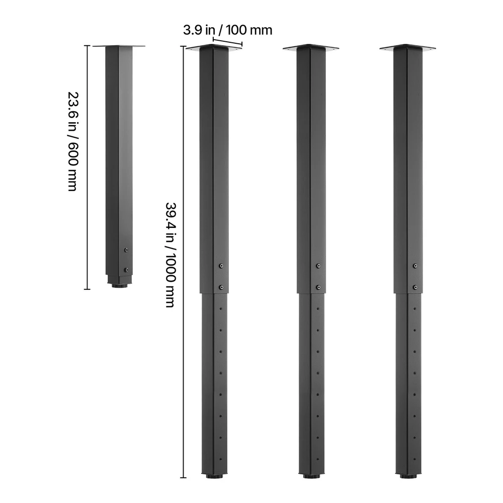 VEVOR Reguliuojamos stalo kojos, 610-1016 mm, 4 vnt.