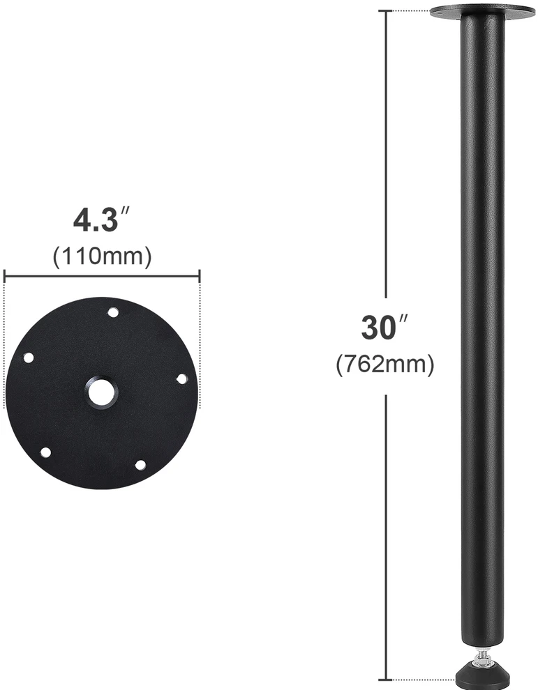 VEVOR Reguliuojamos stalo kojos 762 mm, plieninės