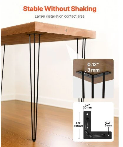 VEVOR Plieninės plauktuotos stalo kojos 101,6 cm