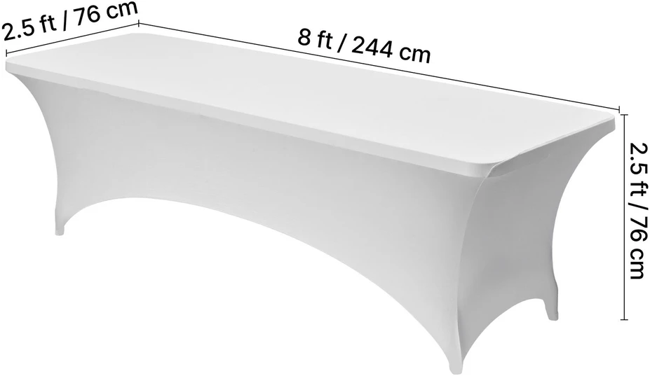 VEVOR 6 dalių staltiesių rinkinys 8FT stačiakampiams stalams