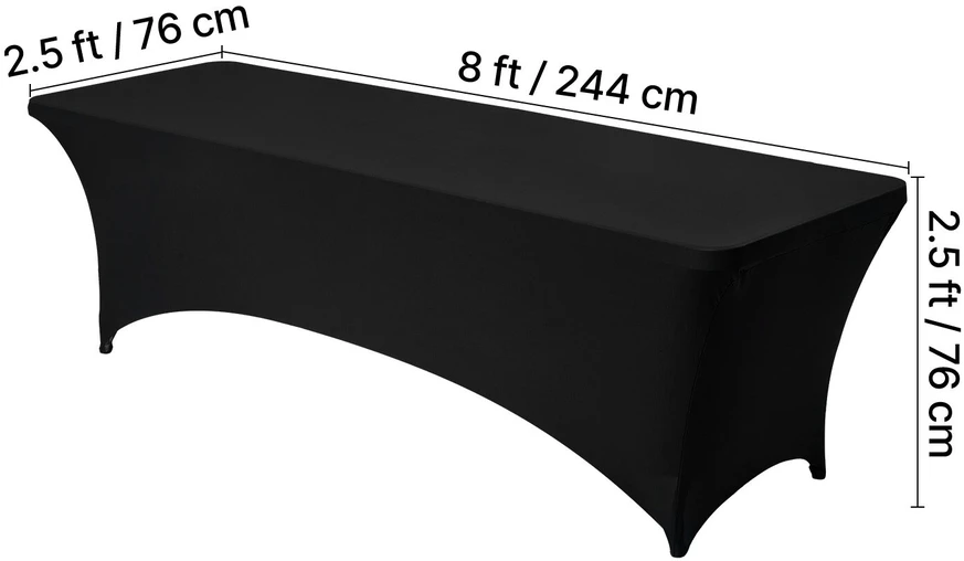 VEVOR 6 komplekto stalo užtiesalai 8FT stačiakampiams