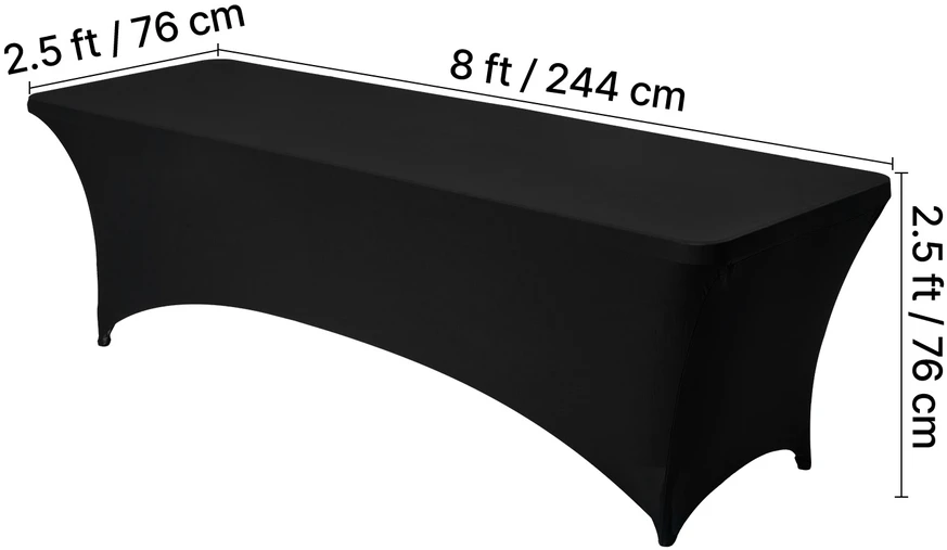 VEVOR 6 komplekto stalo užtiesalai 8FT stačiakampiams
