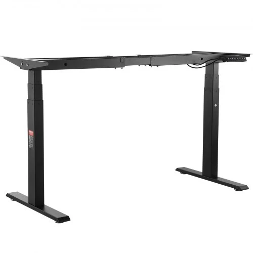 VEVOR Elektrinis reguliuojamas stalo rėmas 65-129 cm H juodas