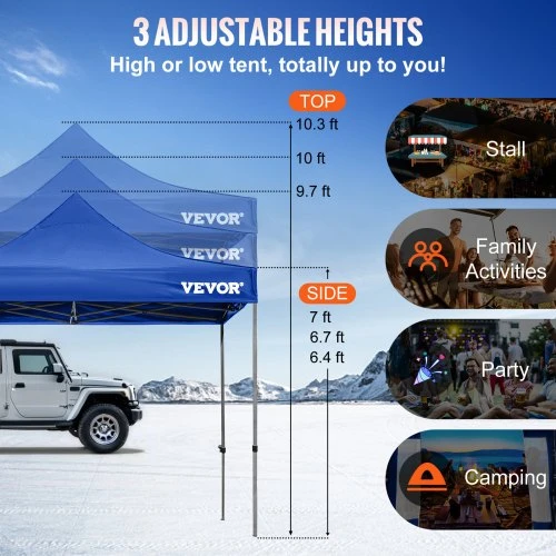 Vevor 3 x 3 m sulankstoma pavėsinė su nuimamomis sienomis