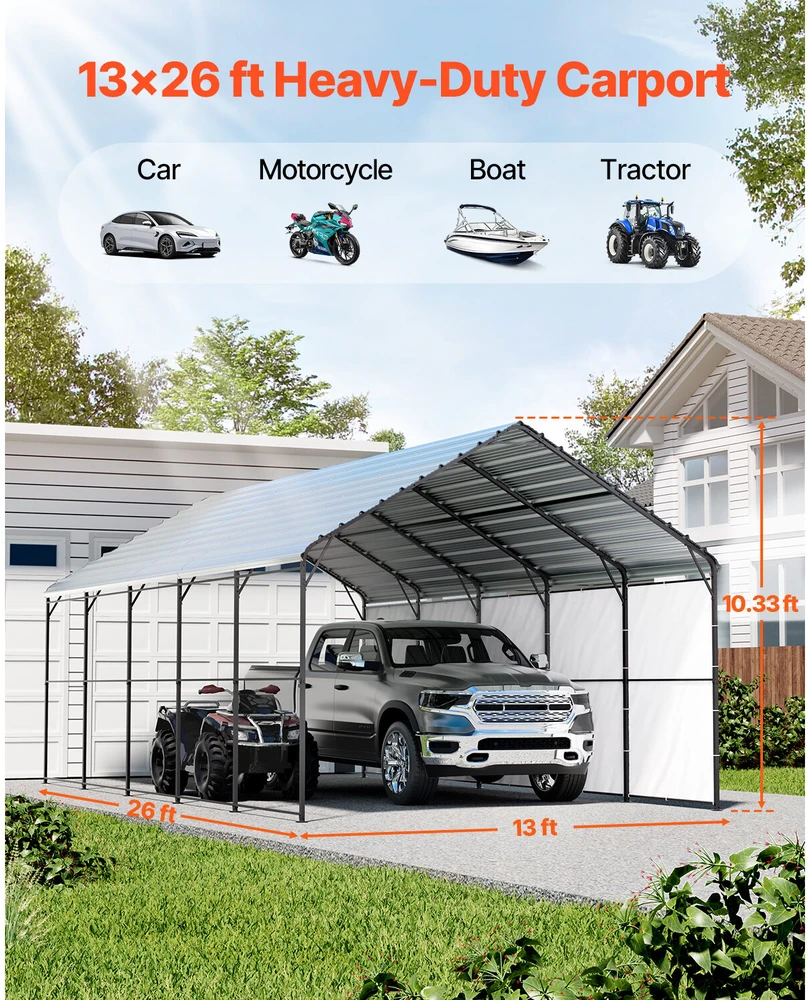 VEVOR Metalinė automobilių priedanga valtims