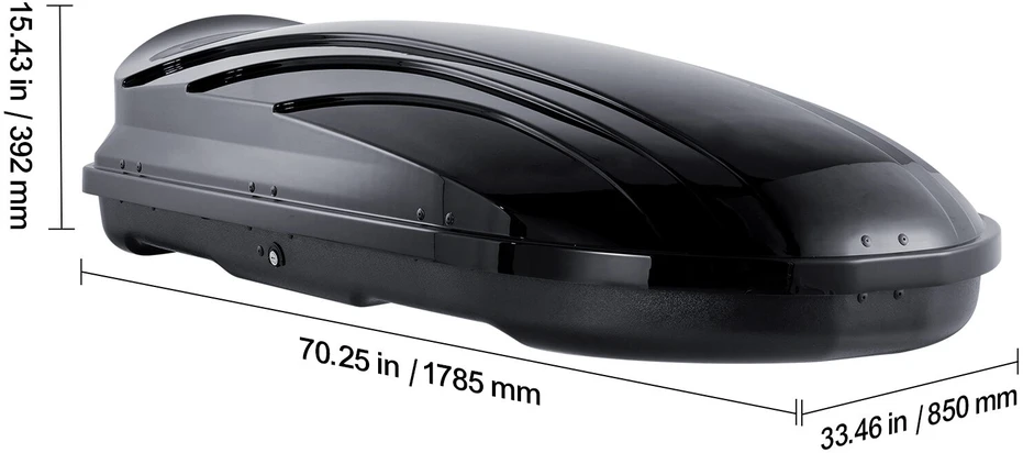VEVOR Stogo krovinių dėžė 340 litrų automobiliams