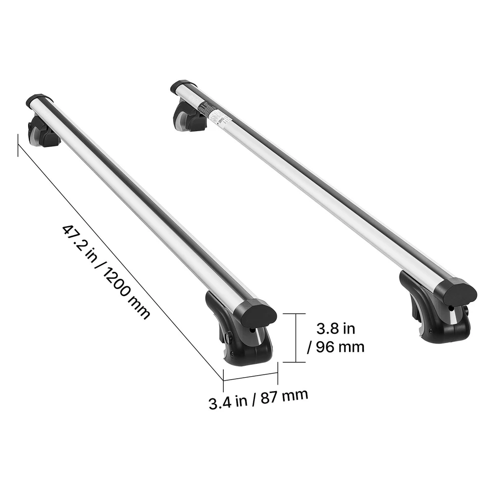 VEVOR Stogo bagažinės skersiniai, 90 kg talpa