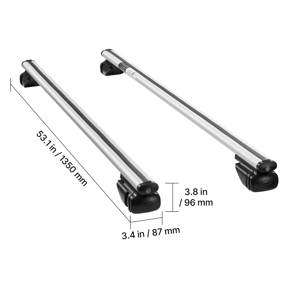 VEVOR Stogo bagažinės skersiniai, 75 kg talpa