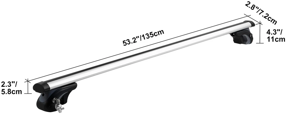 VEVOR Universalūs stogo bagažinės skersiniai 135 cm