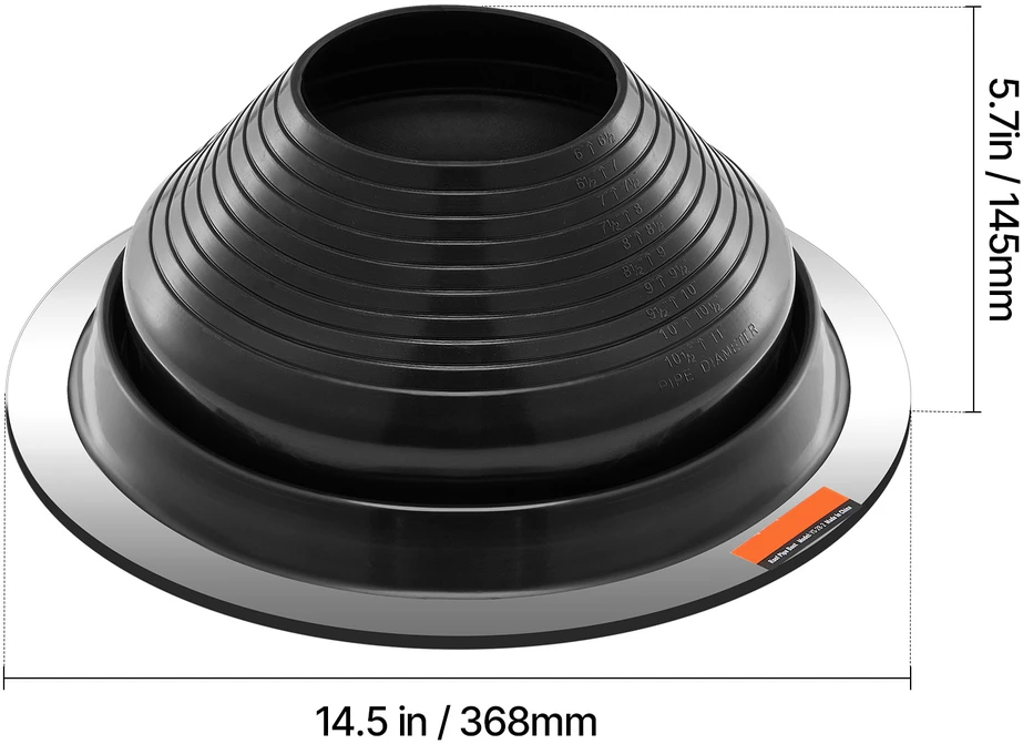 VEVOR 2 vnt. metalinės stogo vamzdžių apsaugos 150-280 mm