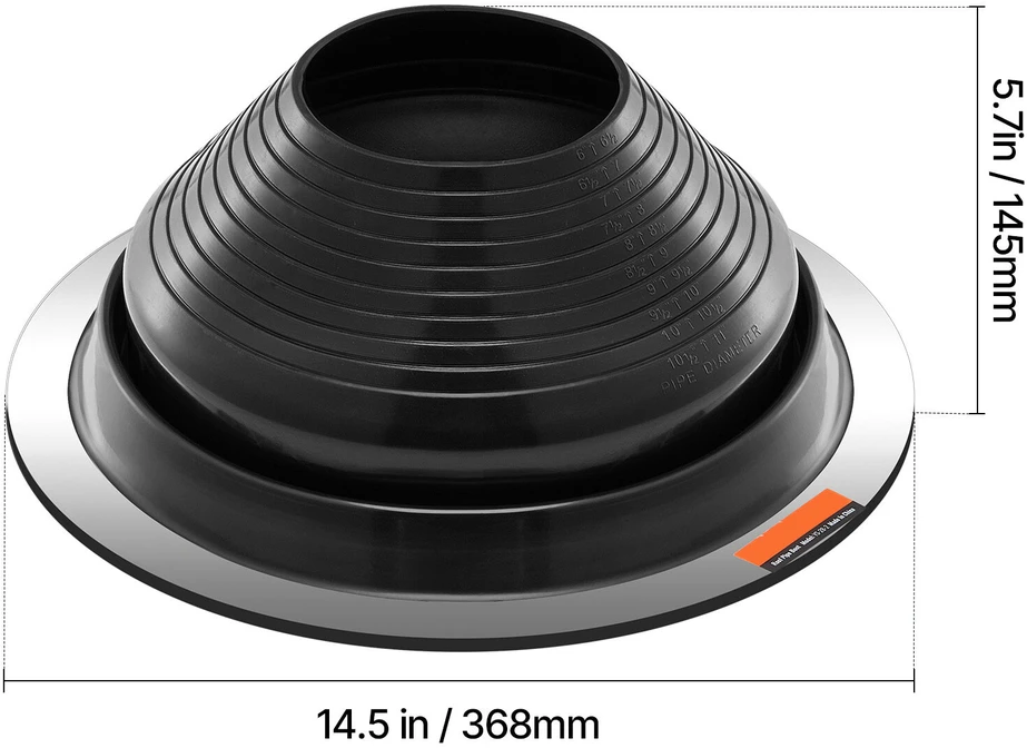 VEVOR 2 vnt. metalinės stogo vamzdžių apsaugos 150-280 mm
