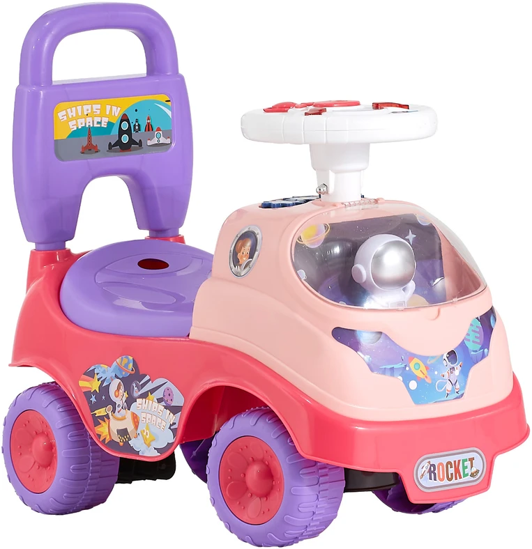 VEVOR Vaikiška stūmimo mašina su signalizacija ir muzika