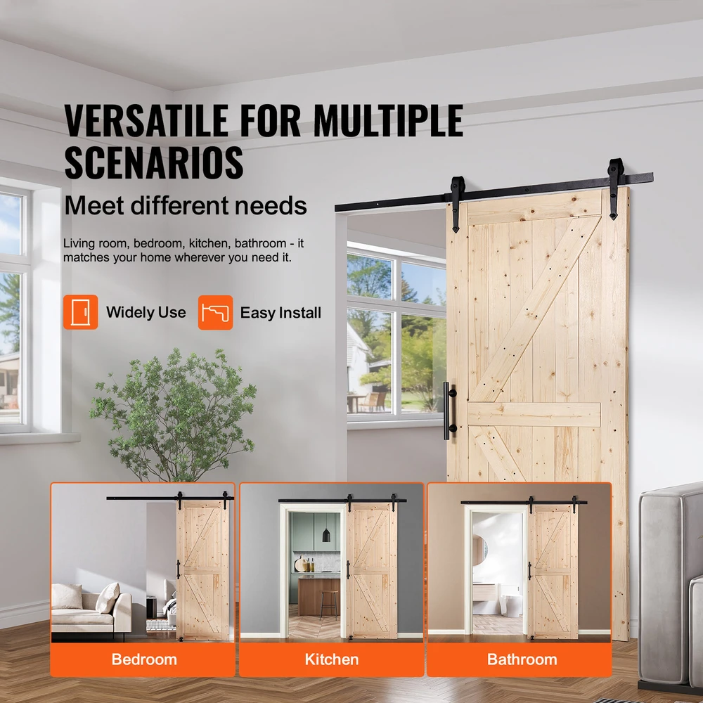 VEVOR Stumdomų durų komplektas 91 cm x 213 cm