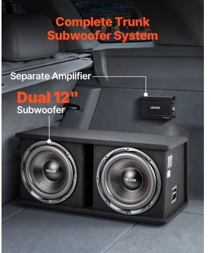 Vevor Automobilio subvuferio ir stiprintuvo komplektas
