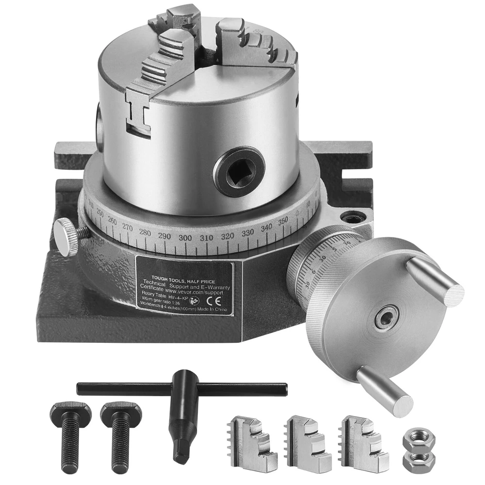 VEVOR Rotacinis stalas frezavimo staklėms, 100 mm