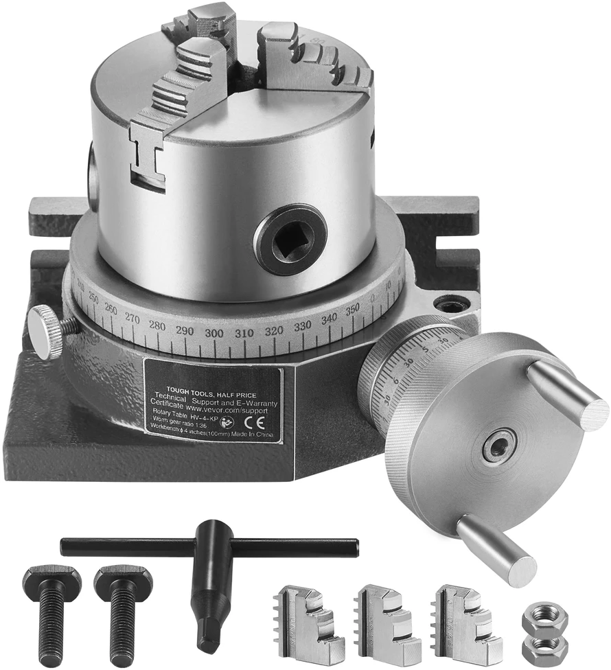 VEVOR Rotacinis stalas frezavimo staklėms, 100 mm