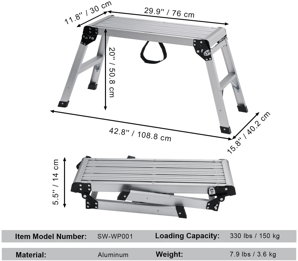 VEVOR Sulankiojama darbo platforma 150 kg apkrovai