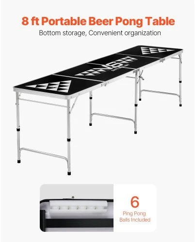 VEVOR Sulankstomas beer pong stalas 2,4 m