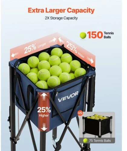 VEVOR 2-in-1 teniso ir pickleball kamuoliukų laikiklis
