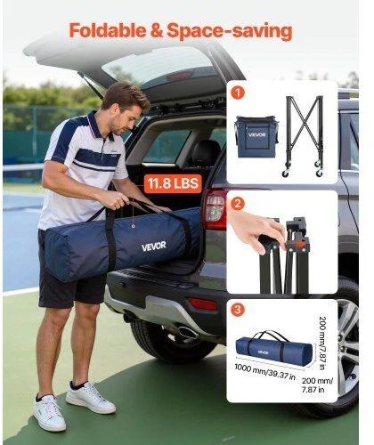 VEVOR 2-in-1 teniso ir pickleball kamuoliukų laikiklis