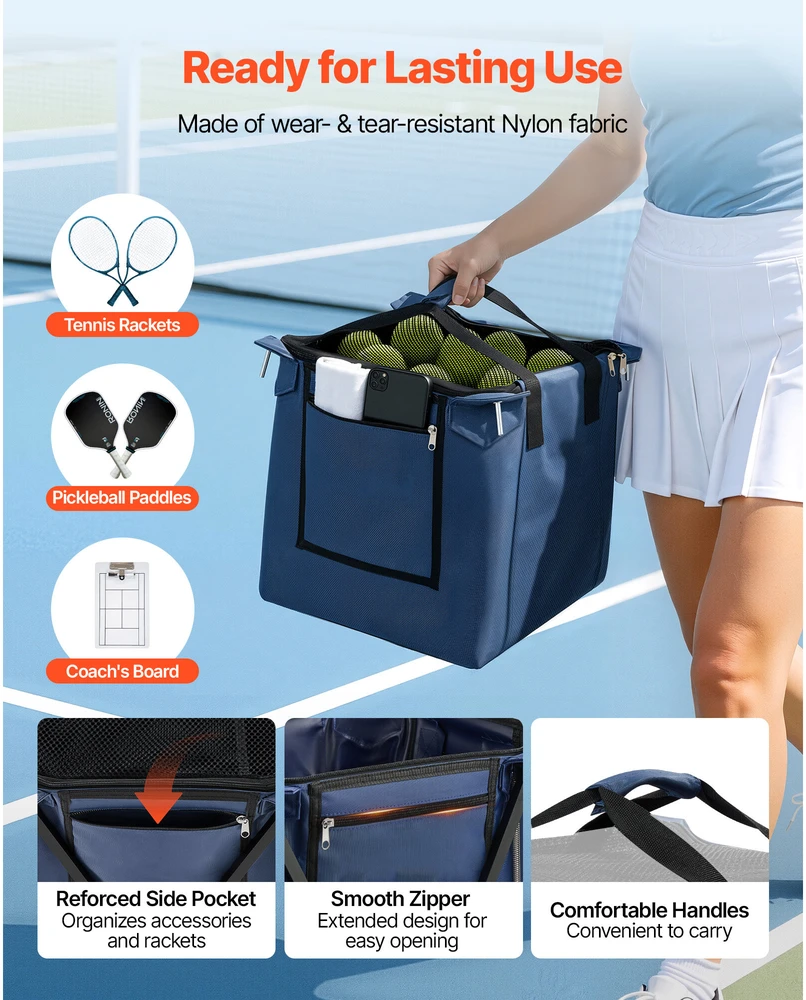 VEVOR 2-in-1 teniso ir pickleball kamuoliukų laikiklis