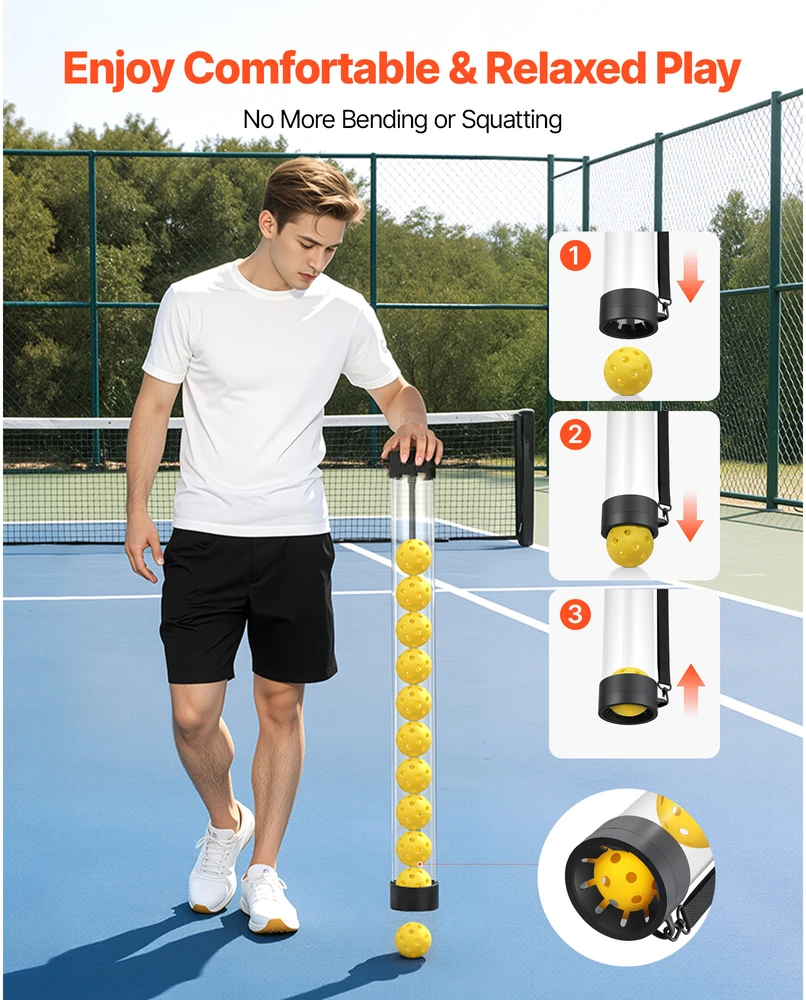 VEVOR 2-in-1 teniso ir pickleball kamuoliukų laikiklis