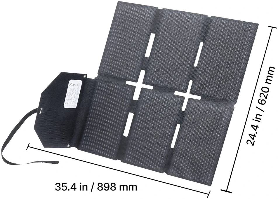 VEVOR 60W sulankstomas saulės energijos įkroviklis