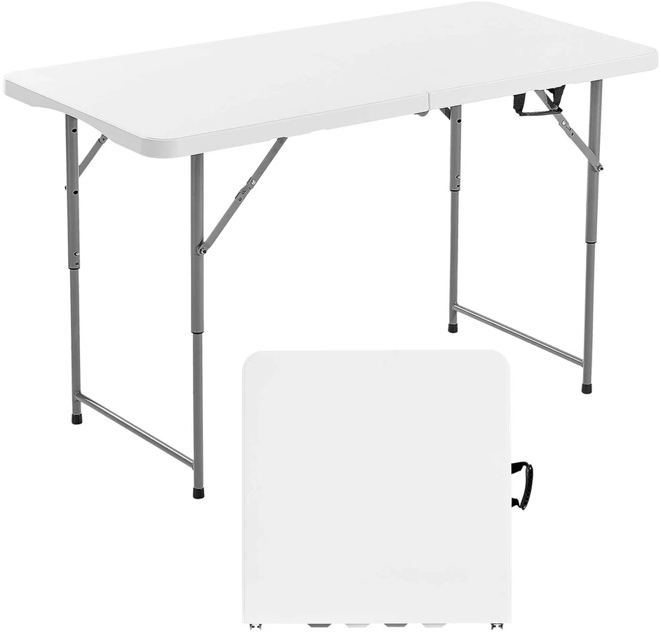 VEVOR Sulankstomas plastikinis stalas 122cm vidaus ir lauko naudojimui