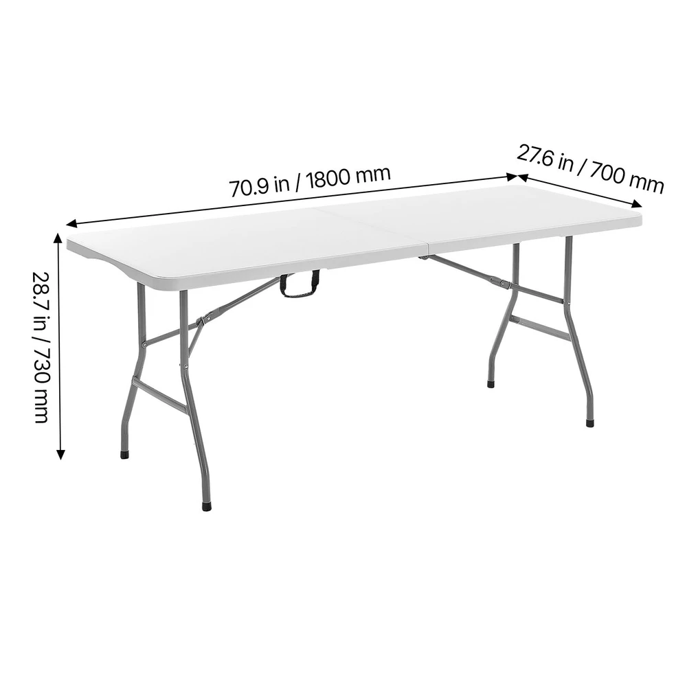 VEVOR 180 cm sulankstomas plastikinis lauko stalas