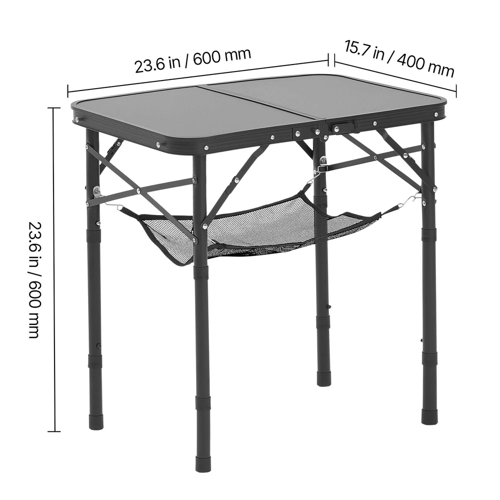 VEVOR 60 cm sulankstomas camping stalas aliuminis