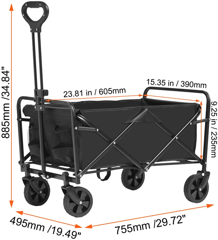 VEVOR Sodo vežimėlis karutis W11 100kg