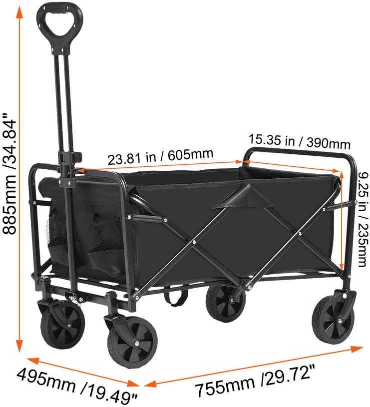 VEVOR Sodo vežimėlis karutis W11 100kg