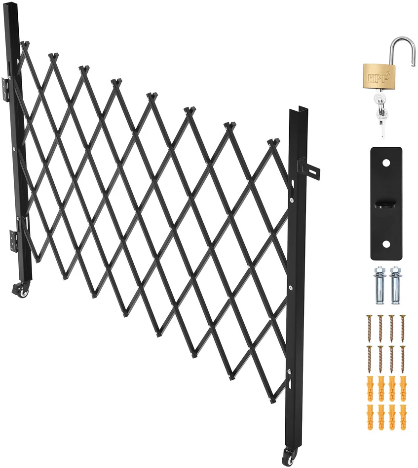 VEVOR Sulankstomi užrakinami apsauginiai vartai 170 x 131 cm