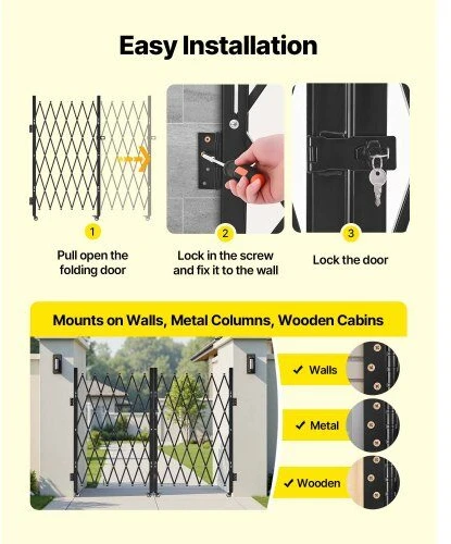VEVOR Lockable dvigubos žirklinės grotelės 320x160.5 cm