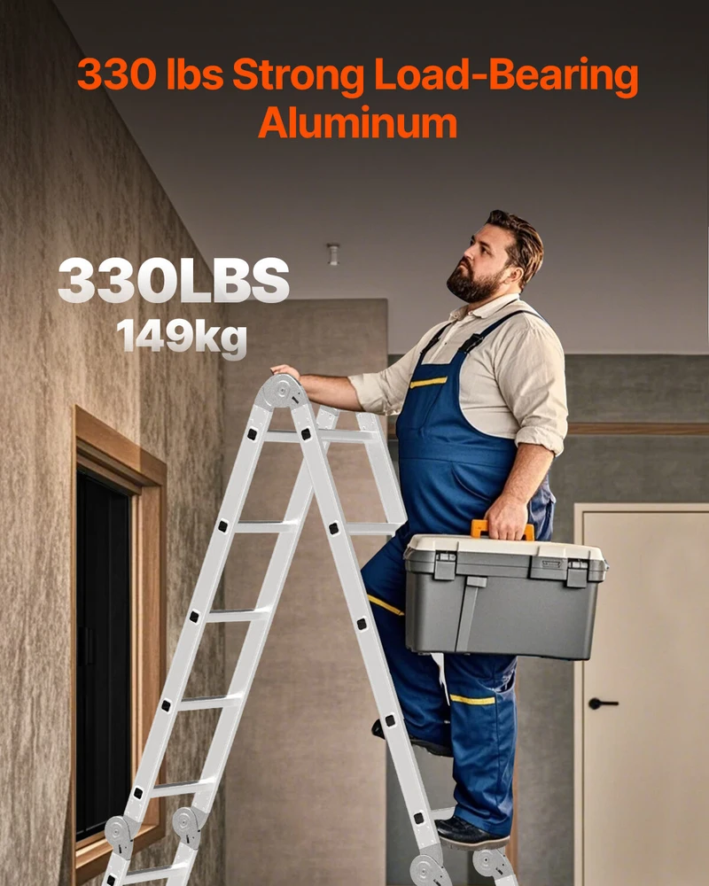 VEVOR Daugiafunkcinės 7-in-1 sulankstomos kopėčios