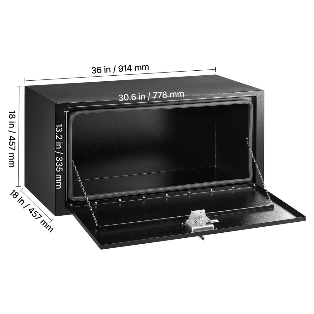 VEVOR Po sunkvežimiu montuojama įrankių dėžė, 914 x 457 x 457 mm