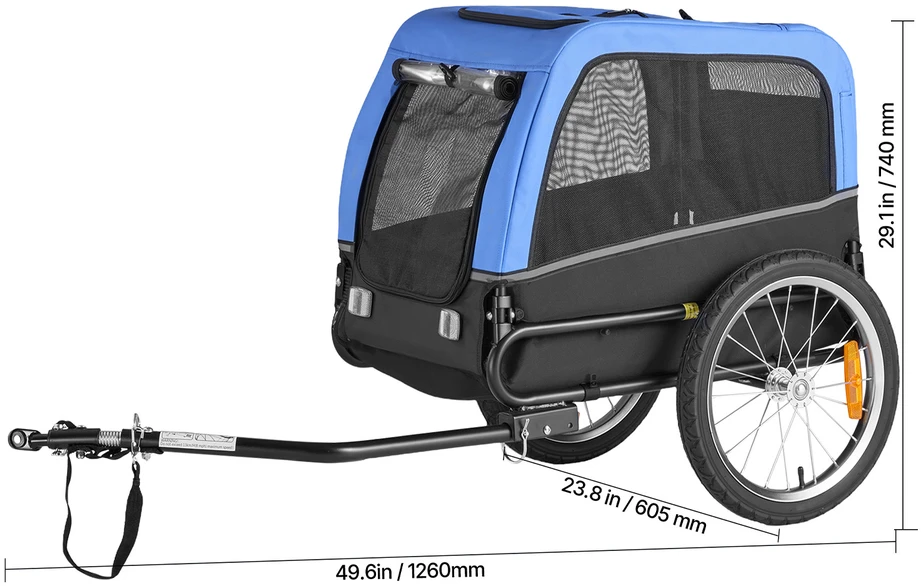 VEVOR Dviračio priekaba šunims, iki 30 kg