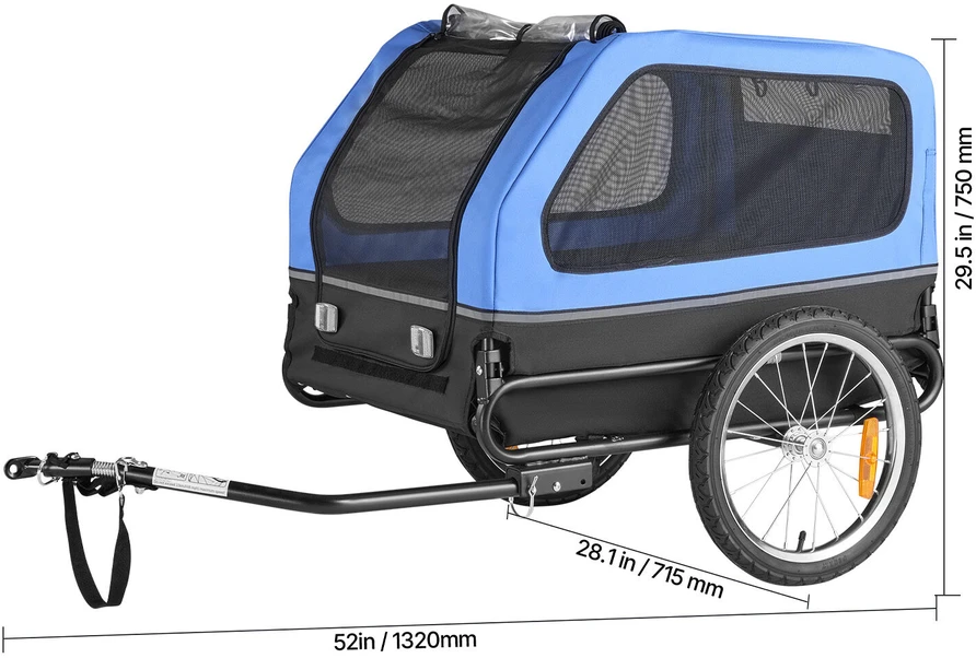 VEVOR Šuns dviračio priekaba iki 40 kg