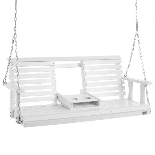 VEVOR Medinis sūpynių suolas sodui 152 cm baltas