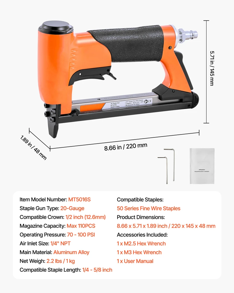 VEVOR Pneumatinė kabino mašina medienos ir DIY darbams
