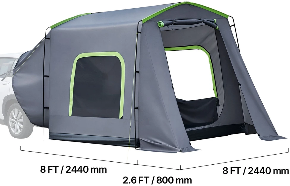 VEVOR Didelė SUV automobilių palapinė 5–9 asmenims, 2440 x 800 mm, PU3000 mm