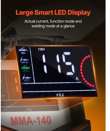 VEVOR tig suvirinimo aparatas 4 viename su LED ekranu