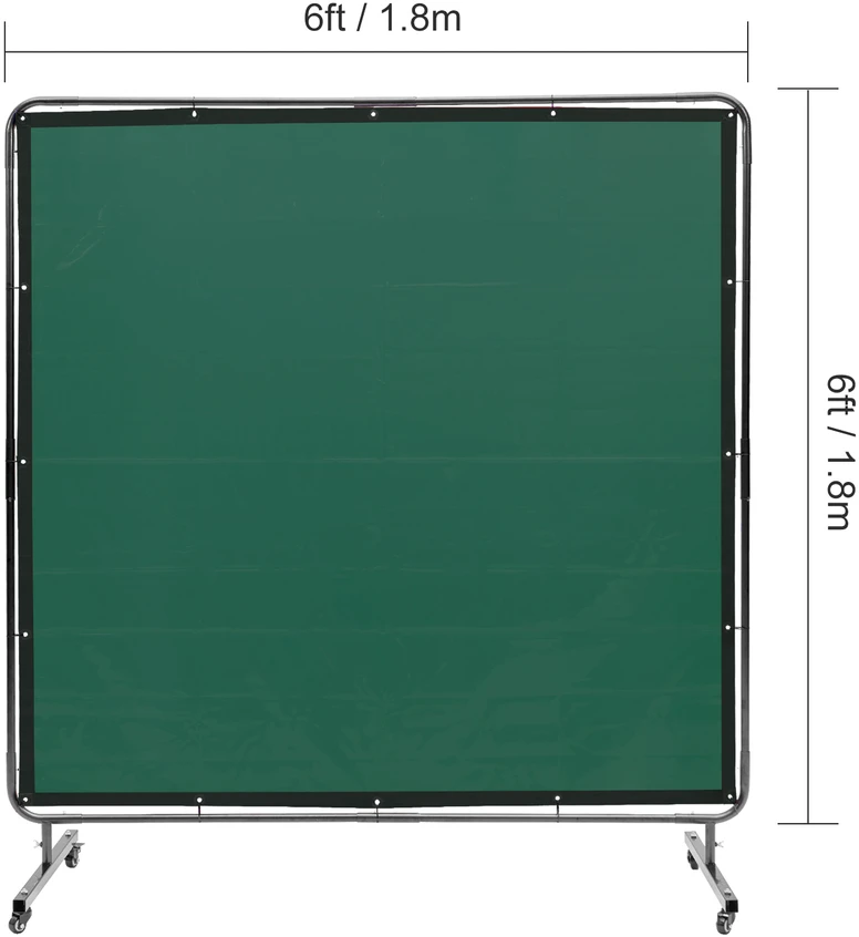 VEVOR Suvirinimo ekranas su rėmu, 1,8 x 1,8 m