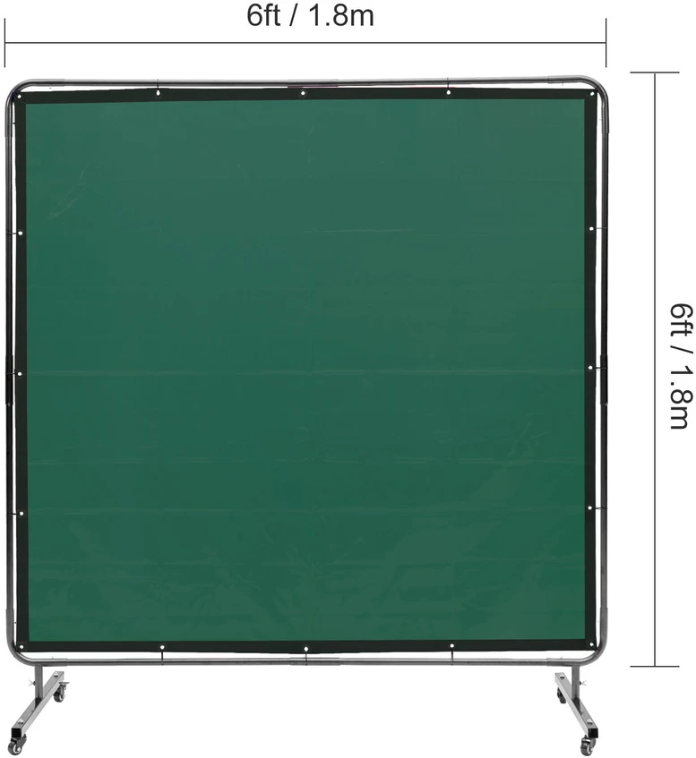 VEVOR Suvirinimo ekranas su rėmu, 1,8 x 1,8 m
