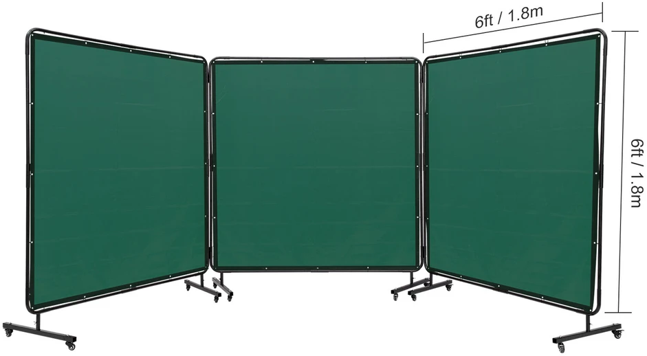 VEVOR Suvirinimo uždanga su rėmu 180x180 cm žalia