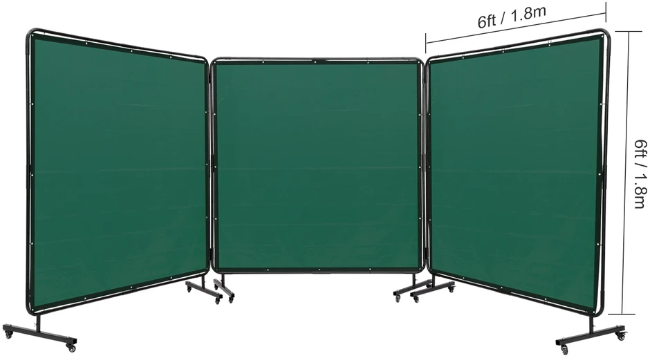 VEVOR Suvirinimo uždanga su rėmu 180x180 cm žalia