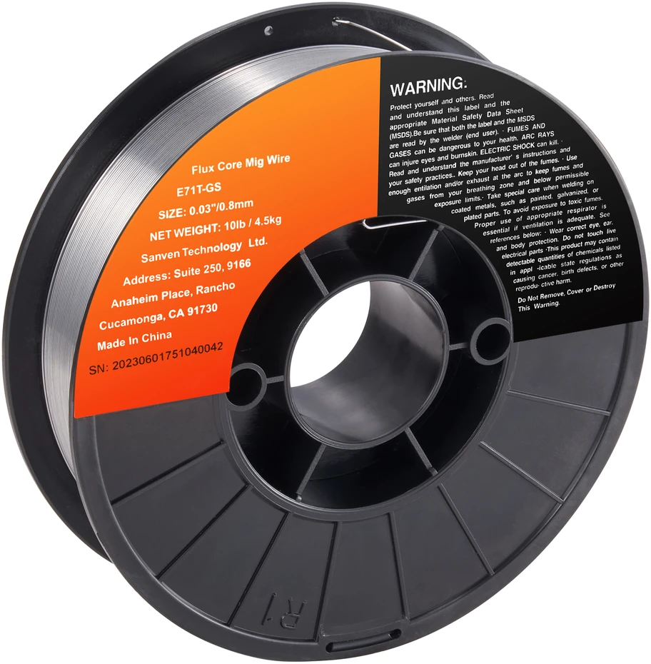 VEVOR Fluxinė suvirinimo viela E71T-GS 0.8 mm 4.5kg